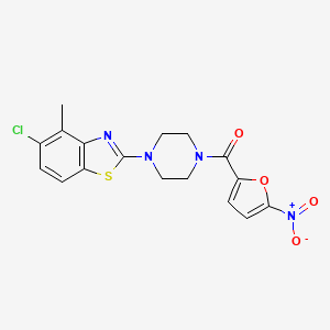 molecular formula C17H15ClN4O4S B2753937 (4-(5-Chloro-4-methylbenzo[d]thiazol-2-yl)piperazin-1-yl)(5-nitrofuran-2-yl)methanone CAS No. 886918-70-3