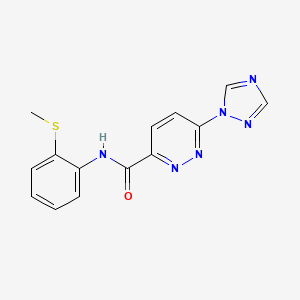 N-(2-(methylthio)phenyl)-6-(1H-1,2,4-triazol-1-yl)pyridazine-3-carboxamide