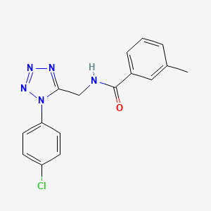 N-((1-(4-chlorophenyl)-1H-tetrazol-5-yl)methyl)-3-methylbenzamide
