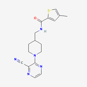 N-((1-(3-cyanopyrazin-2-yl)piperidin-4-yl)methyl)-4-methylthiophene-2-carboxamide