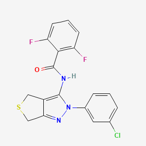 molecular formula C18H12ClF2N3OS B2753976 N-(2-(3-氯苯基)-4,6-二氢-2H-噻吩[3,4-c]嘧啶-3-基)-2,6-二氟苯甲酰胺 CAS No. 450340-87-1