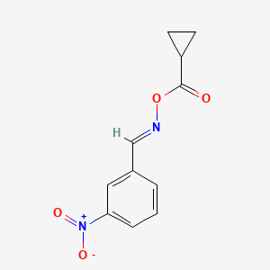molecular formula C11H10N2O4 B2754003 1-({[(环丙基甲酰)氧基]亚硝基甲基}-3-硝基苯) CAS No. 1359730-93-0