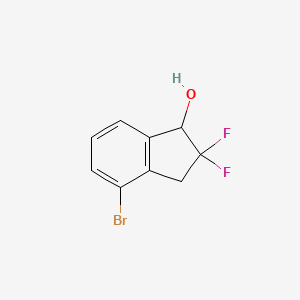 molecular formula C9H7BrF2O B2754037 4-Bromo-2,2-difluoro-1,3-dihydroinden-1-ol CAS No. 2344679-91-8