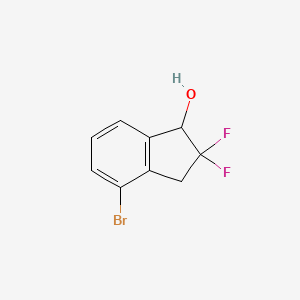 molecular formula C9H7BrF2O B2754037 4-BROMO-2,2-DIFLUORO-2,3-DIHYDRO-1H-INDEN-1-OL CAS No. 2344679-91-8