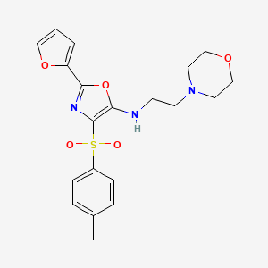 molecular formula C20H23N3O5S B2754052 2-(furan-2-yl)-N-(2-morpholinoethyl)-4-tosyloxazol-5-amine CAS No. 862793-40-6