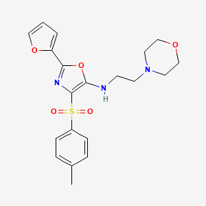 molecular formula C20H23N3O5S B2754052 2-(呋喃-2-基)-N-(2-吗啉基乙基)-4-对甲苯磺酰氧唑-5-胺 CAS No. 862793-40-6