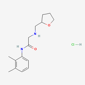 molecular formula C15H23ClN2O2 B2754053 N-(2,3-dimethylphenyl)-2-[(oxolan-2-ylmethyl)amino]acetamide hydrochloride CAS No. 1049768-94-6