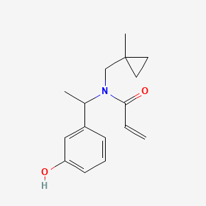 molecular formula C16H21NO2 B2754057 N-[1-(3-Hydroxyphenyl)ethyl]-N-[(1-methylcyclopropyl)methyl]prop-2-enamide CAS No. 2411219-54-8