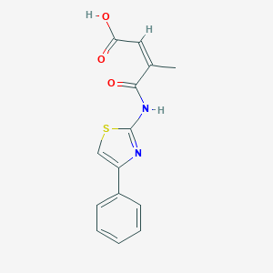 molecular formula C14H12N2O3S B275407 3-Methyl-4-oxo-4-[(4-phenyl-1,3-thiazol-2-yl)amino]-2-butenoic acid 