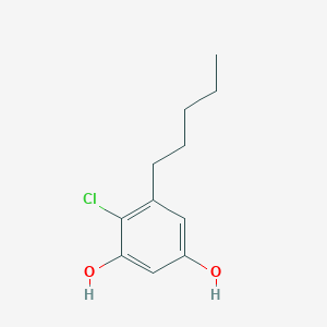 molecular formula C11H15ClO2 B2754077 4-Chloro-5-pentylbenzene-1,3-diol CAS No. 2413373-81-4