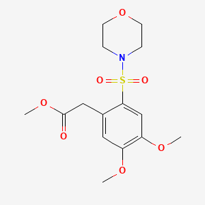 Methyl 2-[4,5-dimethoxy-2-(morpholinosulfonyl)phenyl]acetate