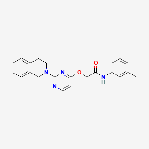 2-{[2-(3,4-dihydroisoquinolin-2(1H)-yl)-6-methylpyrimidin-4-yl]oxy}-N-(3,5-dimethylphenyl)acetamide