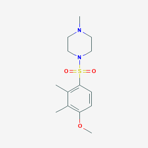 molecular formula C14H22N2O3S B275411 2,3-Dimethyl-4-[(4-methyl-1-piperazinyl)sulfonyl]phenyl methyl ether 