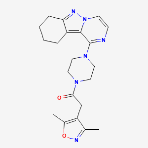 2-(3,5-Dimethylisoxazol-4-yl)-1-(4-(7,8,9,10-tetrahydropyrazino[1,2-b]indazol-1-yl)piperazin-1-yl)ethanone