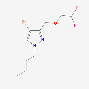 molecular formula C10H15BrF2N2O B2754112 4-bromo-1-butyl-3-[(2,2-difluoroethoxy)methyl]-1H-pyrazole CAS No. 1855948-84-3