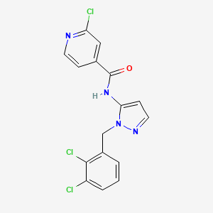 2-chloro-N-{1-[(2,3-dichlorophenyl)methyl]-1H-pyrazol-5-yl}pyridine-4-carboxamide