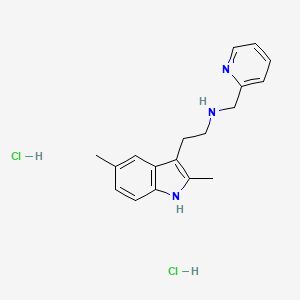 molecular formula C18H23Cl2N3 B2754124 [2-(2,5-二甲基-1H-吲哚-3-基)乙基](吡啶-2-基甲基)胺二盐酸盐 CAS No. 1052411-59-2