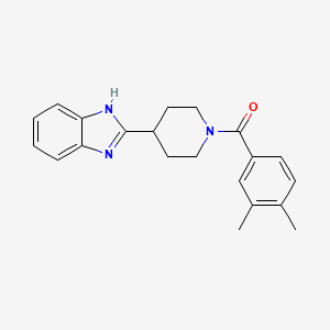 (4-(1H-benzo[d]imidazol-2-yl)piperidin-1-yl)(3,4-dimethylphenyl)methanone