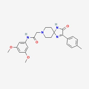 molecular formula C24H28N4O4 B2754128 N-(3,5-dimethoxyphenyl)-2-(3-oxo-2-(p-tolyl)-1,4,8-triazaspiro[4.5]dec-1-en-8-yl)acetamide CAS No. 932529-74-3