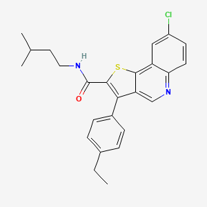 8-chloro-3-(4-ethylphenyl)-N-(3-methylbutyl)thieno[3,2-c]quinoline-2-carboxamide