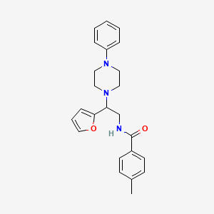 N-[2-(furan-2-yl)-2-(4-phenylpiperazin-1-yl)ethyl]-4-methylbenzamide