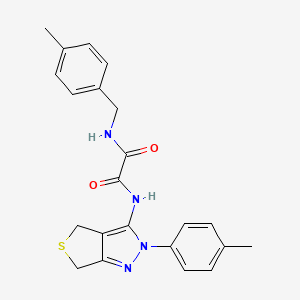 N'-[2-(4-methylphenyl)-4,6-dihydrothieno[3,4-c]pyrazol-3-yl]-N-[(4-methylphenyl)methyl]oxamide