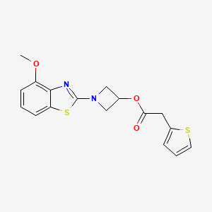 1-(4-Methoxybenzo[d]thiazol-2-yl)azetidin-3-yl 2-(thiophen-2-yl)acetate