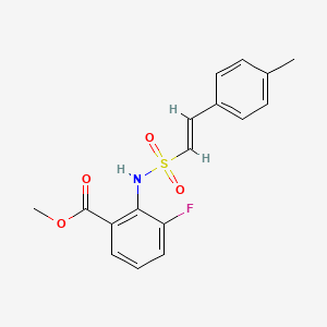 Methyl 3-fluoro-2-[[(E)-2-(4-methylphenyl)ethenyl]sulfonylamino]benzoate