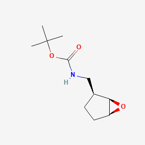 molecular formula C11H19NO3 B2754152 叔丁基N-[[（1R,2S,5S）-6-氧杂双环[3.1.0]己烷-2-基]甲基]氨基甲酸酯 CAS No. 2095396-31-7