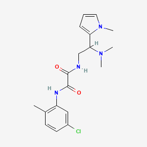 molecular formula C18H23ClN4O2 B2754154 N1-(5-氯-2-甲基苯基)-N2-(2-(二甲基氨基)-2-(1-甲基-1H-吡咯-2-基)乙基)草酰胺 CAS No. 1049402-67-6