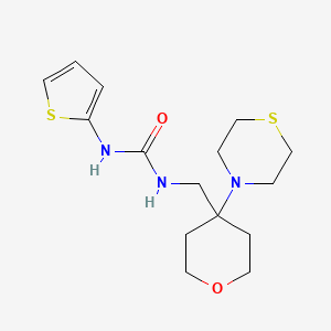 molecular formula C15H23N3O2S2 B2754155 1-{[4-(Thiomorpholin-4-yl)oxan-4-yl]methyl}-3-(thiophen-2-yl)urea CAS No. 2415500-19-3