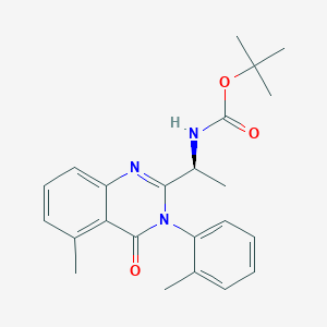 (S)-tert-butyl (1-(5-methyl-4-oxo-3-(o-tolyl)-3,4-dihydroquinazolin-2-yl)ethyl)carbamate