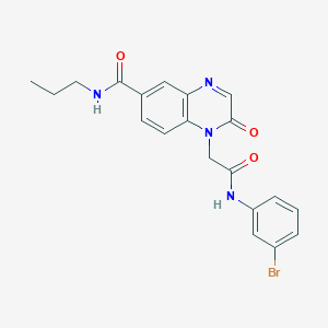 molecular formula C20H19BrN4O3 B2754163 1-(2-((3-bromophenyl)amino)-2-oxoethyl)-2-oxo-N-propyl-1,2-dihydroquinoxaline-6-carboxamide CAS No. 1251620-97-9