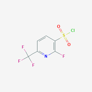 molecular formula C6H2ClF4NO2S B2754164 2-Fluoro-6-(trifluoromethyl)pyridine-3-sulfonyl chloride CAS No. 2091260-66-9