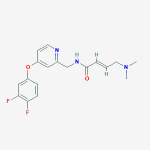 molecular formula C18H19F2N3O2 B2754209 (E)-N-[[4-(3,4-Difluorophenoxy)pyridin-2-yl]methyl]-4-(dimethylamino)but-2-enamide CAS No. 2411335-32-3