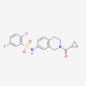 N-(2-(cyclopropanecarbonyl)-1,2,3,4-tetrahydroisoquinolin-7-yl)-2,5-difluorobenzenesulfonamide