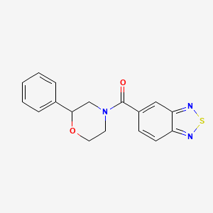 molecular formula C17H15N3O2S B2754219 Benzo[c][1,2,5]thiadiazol-5-yl(2-phenylmorpholino)methanone CAS No. 1210244-81-7