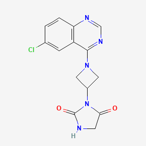 3-[1-(6-Chloroquinazolin-4-yl)azetidin-3-yl]imidazolidine-2,4-dione