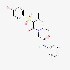 2-(3-((4-bromophenyl)sulfonyl)-4,6-dimethyl-2-oxopyridin-1(2H)-yl)-N-(m-tolyl)acetamide