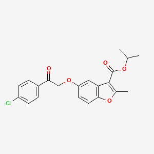 Propan-2-yl 5-[2-(4-chlorophenyl)-2-oxoethoxy]-2-methyl-1-benzofuran-3-carboxylate