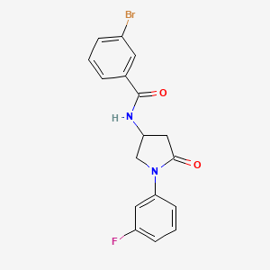 3-bromo-N-(1-(3-fluorophenyl)-5-oxopyrrolidin-3-yl)benzamide