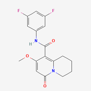 N-(3,5-difluorophenyl)-8-methoxy-6-oxo-1,3,4,6-tetrahydro-2H-quinolizine-9-carboxamide