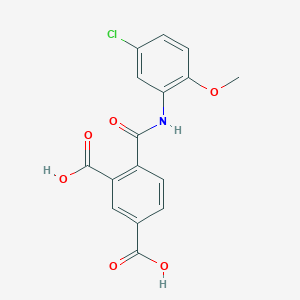 molecular formula C16H12ClNO6 B275425 4-[(5-Chloro-2-methoxyanilino)carbonyl]isophthalic acid 