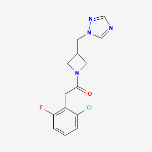 1-(3-((1H-1,2,4-triazol-1-yl)methyl)azetidin-1-yl)-2-(2-chloro-6-fluorophenyl)ethan-1-one