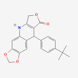9-[4-(tert-butyl)phenyl]-6,9-dihydro[1,3]dioxolo[4,5-g]furo[3,4-b]quinolin-8(5H)-one