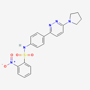 2-nitro-N-(4-(6-(pyrrolidin-1-yl)pyridazin-3-yl)phenyl)benzenesulfonamide