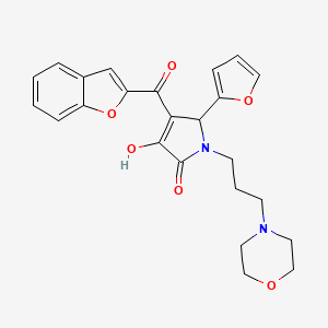 4-(benzofuran-2-carbonyl)-5-(furan-2-yl)-3-hydroxy-1-(3-morpholinopropyl)-1H-pyrrol-2(5H)-one