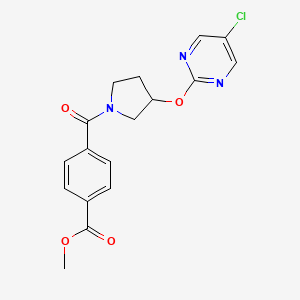 Methyl 4-(3-((5-chloropyrimidin-2-yl)oxy)pyrrolidine-1-carbonyl)benzoate