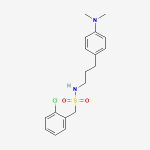 molecular formula C18H23ClN2O2S B2754282 1-(2-chlorophenyl)-N-(3-(4-(dimethylamino)phenyl)propyl)methanesulfonamide CAS No. 954029-23-3