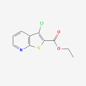 molecular formula C10H8ClNO2S B2754297 乙酸3-氯噻吩[2,3-b]吡啶-2-基甲酯 CAS No. 66869-77-0